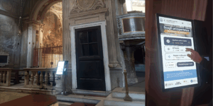 kiosk 27" interattivo con POS per donazioni