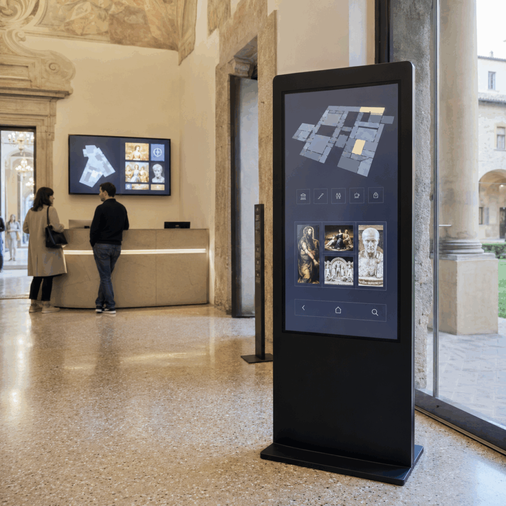 Kiosk interattivo in contesto museale - riqualificazione edilizia