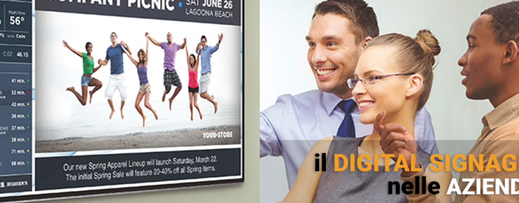 digital signage per le aziende private